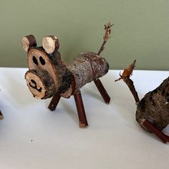 Wooden dog ornament