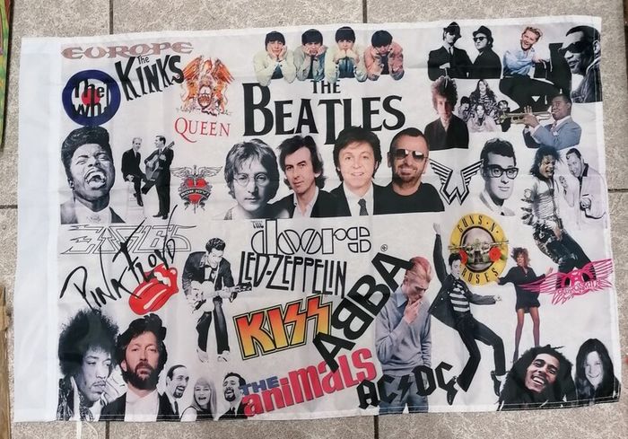 Music Legends flag 3ft x 2ft.