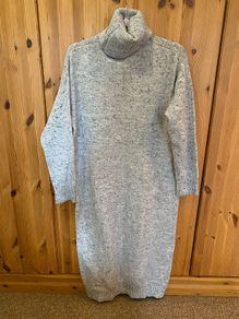 Grey knit dress