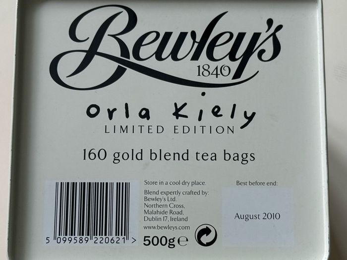 Limited Edition Bewleys x Orla Kiely Tea Caddy Tin-Red Scribble Stem & Fresh Tea Bags