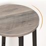 Bar Stools Set of 2, Breakfast Bar Stools for Kitchen, Round Bar Chairs with Footrest, Pub Stools, Sturdy Metal Frame, for Dining Room, Kitchen, Party, Industrial, Greige (FREE POSTAGE) Image 2