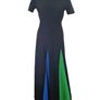 VINTAGE 1960s designer Polly Peck mod wool maxi dress M 10 12 Made in England Image 2