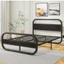 King Size Bed Frame with Headboard,150x200 Oval-Shaped Image 6