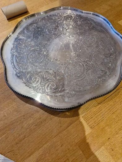 Vintage silver plated tray