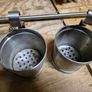 Stainless steel Kitchen 80cms rail with 10 hooks & 2 baskets Image 2