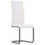 Cantilever Dining Chairs 2 pcs Cream Fabric Image 2