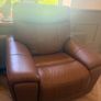 Brown leather 3, 2 & 1 seater set Image 5