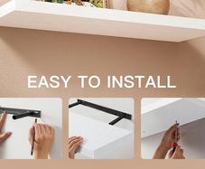 2 White Floating Shelves