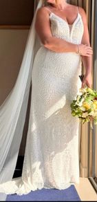 Crochet lace wedding dress