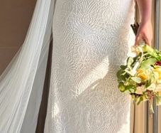 Crochet lace wedding dress
