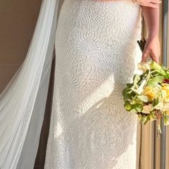 Crochet lace wedding dress