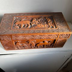Vintage African carved box