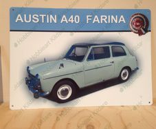 Austin A 40 classic car tin metal sign
