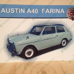 Austin A 40 classic car tin metal sign