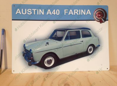 Austin A 40 classic car tin metal sign