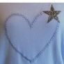 Carla Giannini Angora Wool Jumper Light Blue Heart Star One Size NWT Italy Image 4