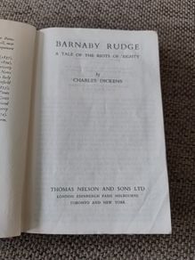 Charles Dickens Barnaby Rudge hardback in good used condition circa 1960's FREE STANDARD POSTAGE INCLUDED