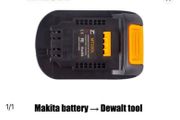 Battery Converter Adapter For Makita 18V Bl1830 Bl1860 Bl1815 Convert To Dewalt 18V 20V DCB200 Li-Ion Battery