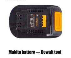 Battery Converter Adapter For Makita 18V Bl1830 Bl1860 Bl1815 Convert To Dewalt 18V 20V DCB200 Li-Ion Battery