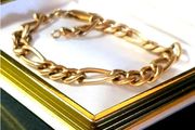 Vintage 9ct Gold Figaro Bracelet