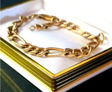 Vintage 9ct Gold Figaro Bracelet