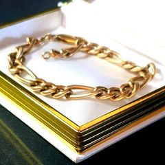 Vintage 9ct Gold Figaro Bracelet