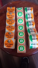 Old Fianna Fail stickers