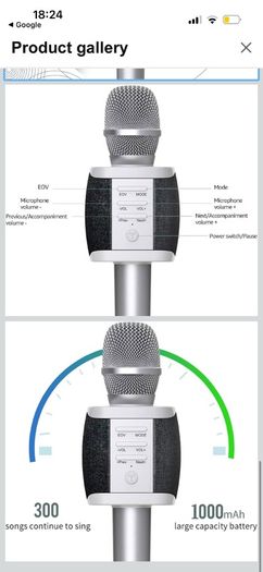 wireless karaoke microphone