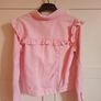 Girls pink denim jacket Image 2