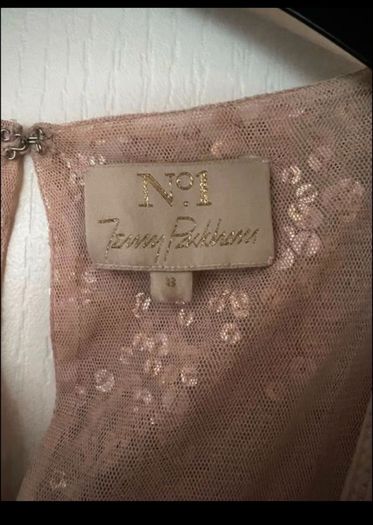 Jenny Packham rose gold sequence dress
