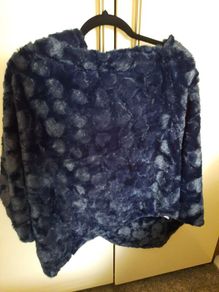 Navy poncho