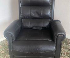 Brown Leather Recliner Electronic Lift Chair