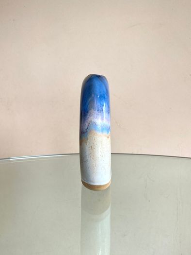 Mid Century Kamini Greece Vase, Drip Glaze, Vintage 70s Pottery