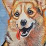 Happy Corgi - oil painting Image 4