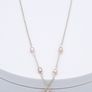 Silver Cross Necklace With Amethyst And Freshwater Pearls Image 5