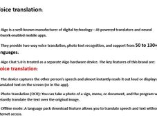 Voice Translations languages
