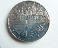 Unusual Austrian euro coin
