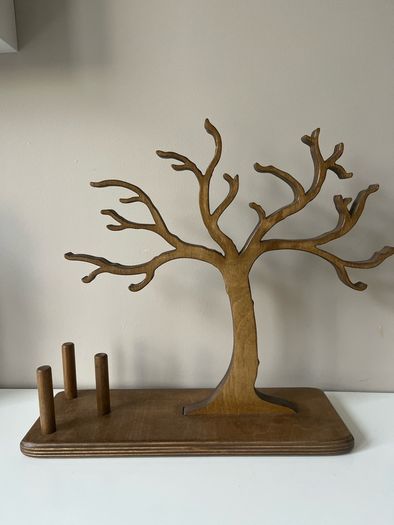 Wooden jewellery organiser