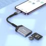 Card reader Lightning - SD, micro SD: Hoco Ua25 - Gray Image 3