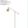 Gold Brass Floor Lamp Image 4