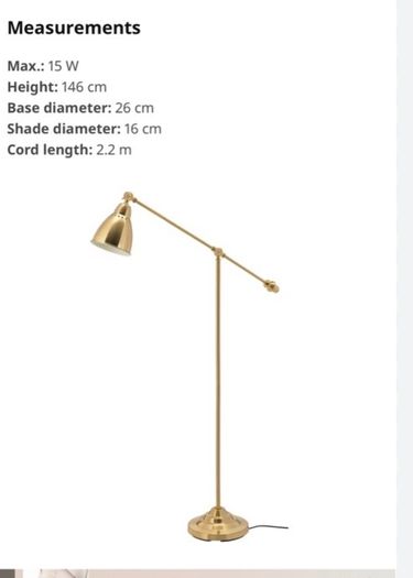 Gold Brass Floor Lamp