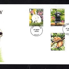 2003 Jersey Pets Commemorative Stamps First Day Cover (FDC)