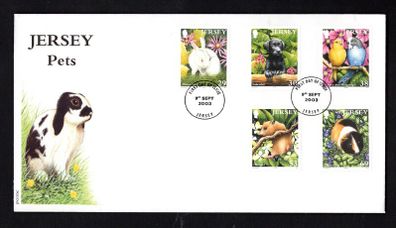 2003 Jersey Pets Commemorative Stamps First Day Cover (FDC)