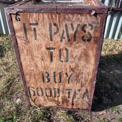 Wooden tea chest