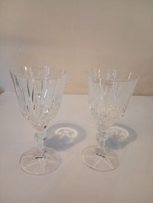 Royal Crystal Rock Mirage Cut Crystal Wine Glasses