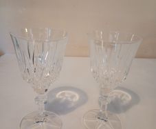 Royal Crystal Rock Mirage Cut Crystal Wine Glasses