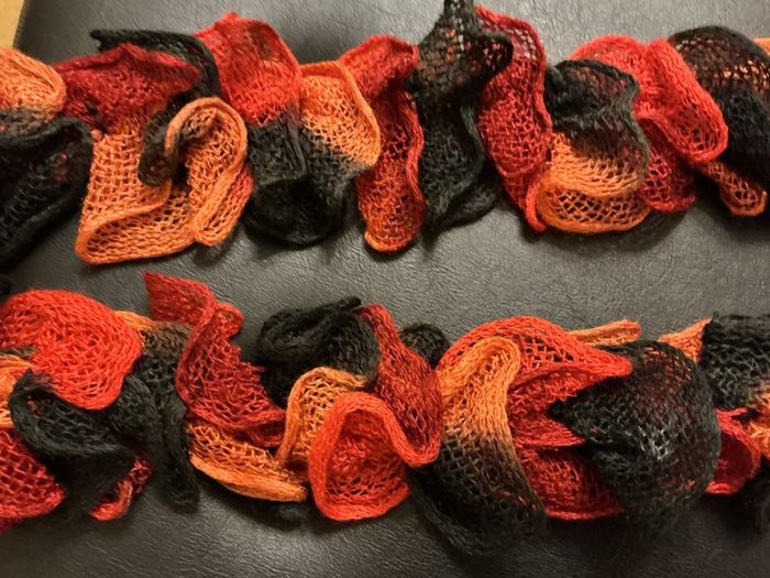 scarf handmade wool knitted