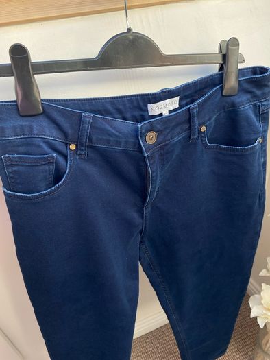 No2moro Premium Dark Blue Wash Stretch Denim Jeans UK 16