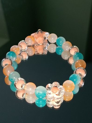 Handmade bracelet crystal pearl gold