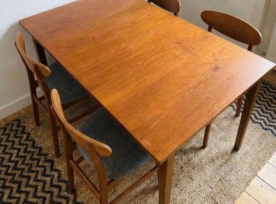 Vintage Mid Century Teak Extending Dining Table